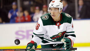 Jared Spurgeon Game Against New York Rangers Wallpaper