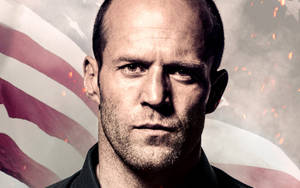 Jason Statham In American Flag Wallpaper