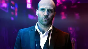 Jason Statham In Neon Aesthetic Wallpaper