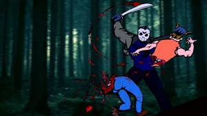 Jason Voorhees Cutting In Half Wallpaper