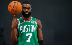 Jaylen Brown Boston Basketball Photoshoot Wallpaper