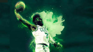 Jaylen Brown Boston Green Lantern Dunk Wallpaper