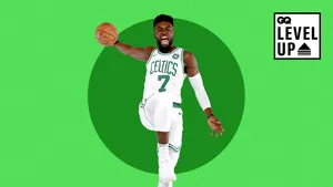 Jaylen Brown Green Gq Level Up Poster Wallpaper