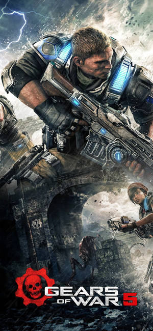 Jd And Kait In Battle Gears 5 Iphone Wallpaper