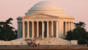 Jefferson Memorial Soft Sunset Lighting Wallpaper