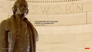 Jefferson Memorial Statue And Quote Wallpaper