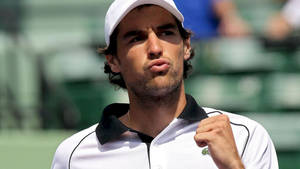 Jeremy Chardy Confident Fist Pump Wallpaper