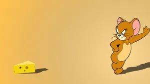 Jerry Mouse Piece Of Cheese Art Wallpaper