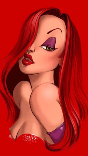 Jessica Rabbit Red Background Illustration Wallpaper