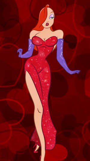 Jessica Rabbit Red Dress Glamour Wallpaper