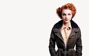 Jessica Stam With Red Hair Wallpaper