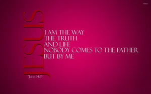Jesus Bible Verse Pink Wallpaper