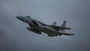 Jet Fighter Night Flying Wallpaper