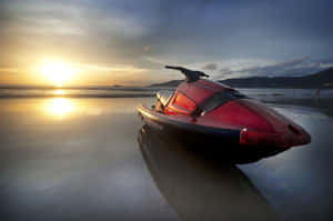 Jet Ski And Sunset Wallpaper