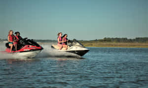 Jet Ski Friends Wallpaper