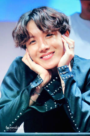 Jhope Cute On Press Conference Wallpaper