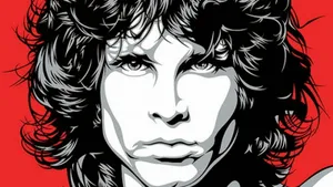Jim Morrison Red Wallpaper