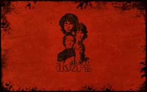 Jim Morrison Red Metal Wallpaper