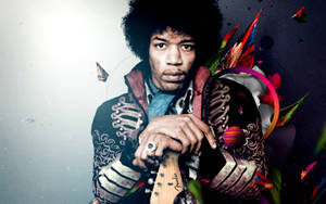 Jimi Hendrix Abstract Background Wallpaper