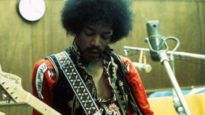 Jimi Hendrix Recording Inside Studio Wallpaper