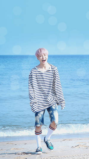 Jimin Bts Cute Beach Wallpaper