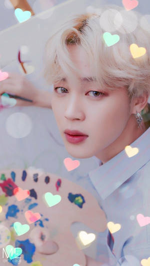 Jimin Bts Cute Hearts Wallpaper