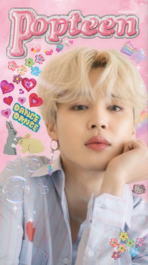 Jimin Bts Cute Pink Aesthetic Wallpaper