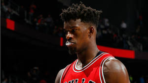 Jimmy Butler Close-up Mouth Guard Wallpaper