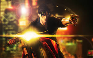 Jin Kazama Riding Motorcycle Wallpaper