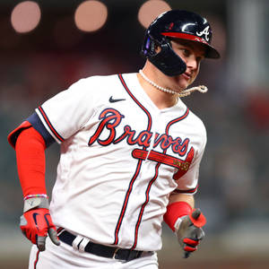 Joc Pederson In Atlanta Braves Uniform Wallpaper