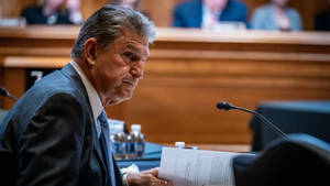 Joe Manchin Looking Concerned Wallpaper