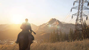 Joel Riding A Horse The Last Of Us Wallpaper