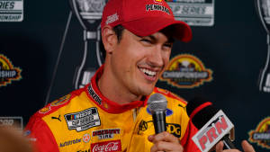 Joey Logano Addressing Press Conference Wallpaper