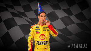 Joey Logano Blue Party Hat Wallpaper