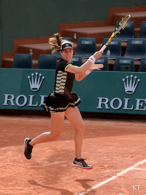 Johanna Konta Celebrates With A Leap Wallpaper