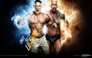 John Cena Versus The Rock Wallpaper