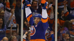 John Tavares In Celebration New York Wallpaper