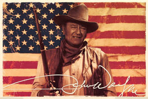 John Wayne American Flag Wallpaper