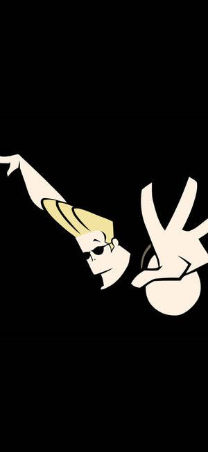 Johnny Bravo Black Iphone X Cartoon Wallpaper