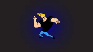 Johnny Bravo Blue Vignette Wallpaper