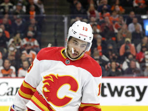 Johnny Gaudreau Ice Hockey Calgary Flames Crowd Wallpaper