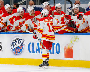 Johnny Gaudreau Ice Hockey Calgary Games Player Cheers Wallpaper