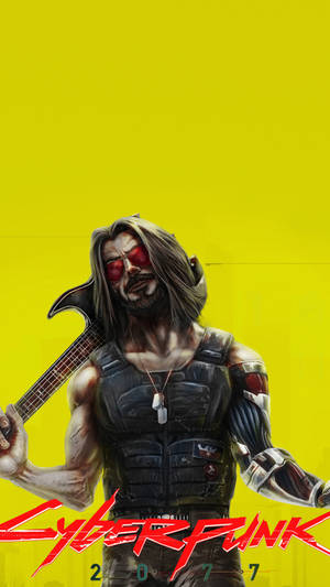 Johnny With Guitar Cyberpunk 2077 Iphone Wallpaper