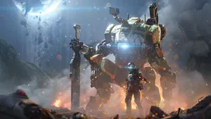 Join Forces With Your Titan In Titanfall 2 Wallpaper