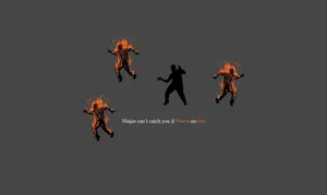 Join The Fire Ninjas And Become Uncatchable Wallpaper