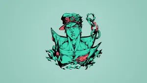 Jojo Bizarre Adventure Jotaro Kujo Head Bust Wallpaper