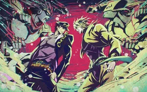 Jojo Bizarre Adventure Jotaro Kujo Vs Dio Wallpaper