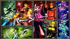 Jojo's Bizarre Adventure Giorno Giovanna Collage Wallpaper