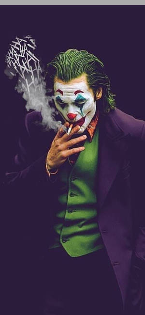 Joker 2019 Smoking On Purple Suit Wallpaper