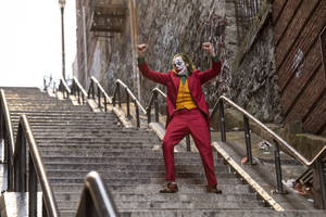 Joker 2020 Dancing On The Stairs Wallpaper